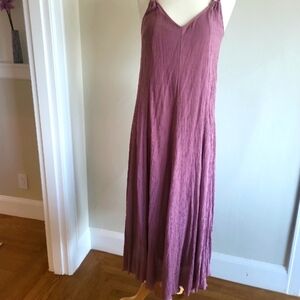 Garnet Hill Dusty Rose Midi Dress